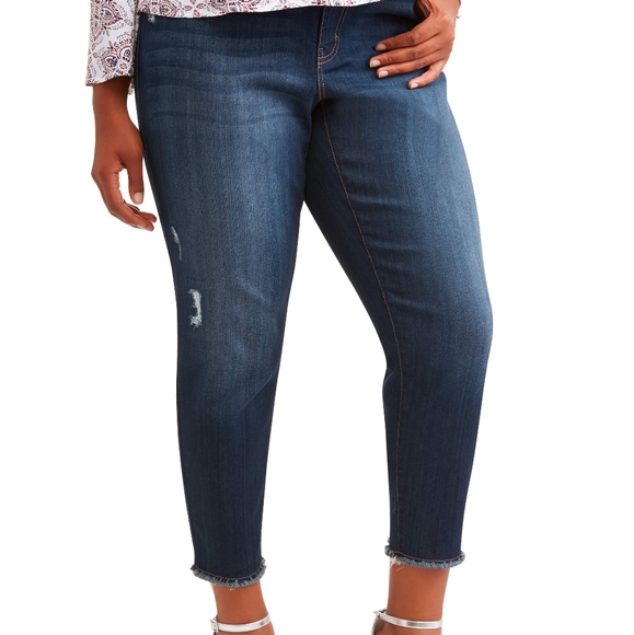 terra and sky skinny ankle jeans